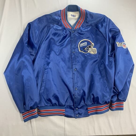 Vintage Chalk Line New York Giants Satin Jacket Mens XL Blue Made USA - Picture 1 of 11